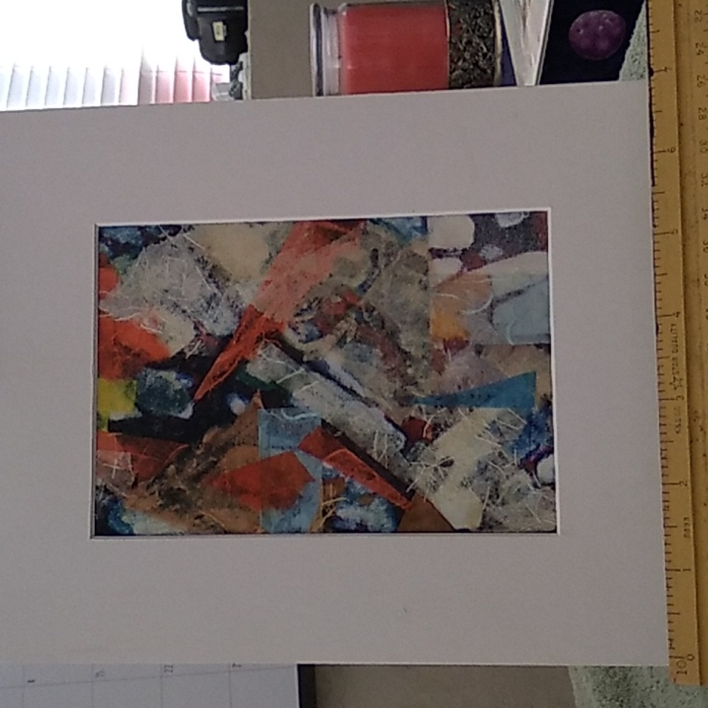 Abstract collage art by joan hayward